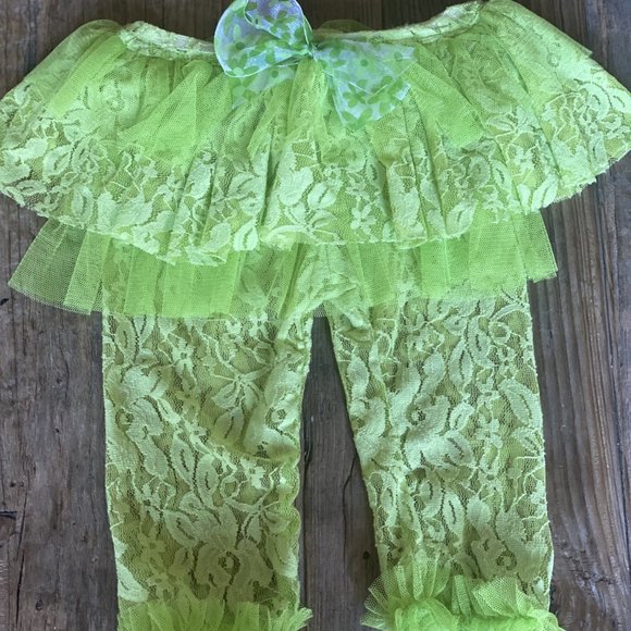 Infant Green Lace Leggings - Picture 1 of 2